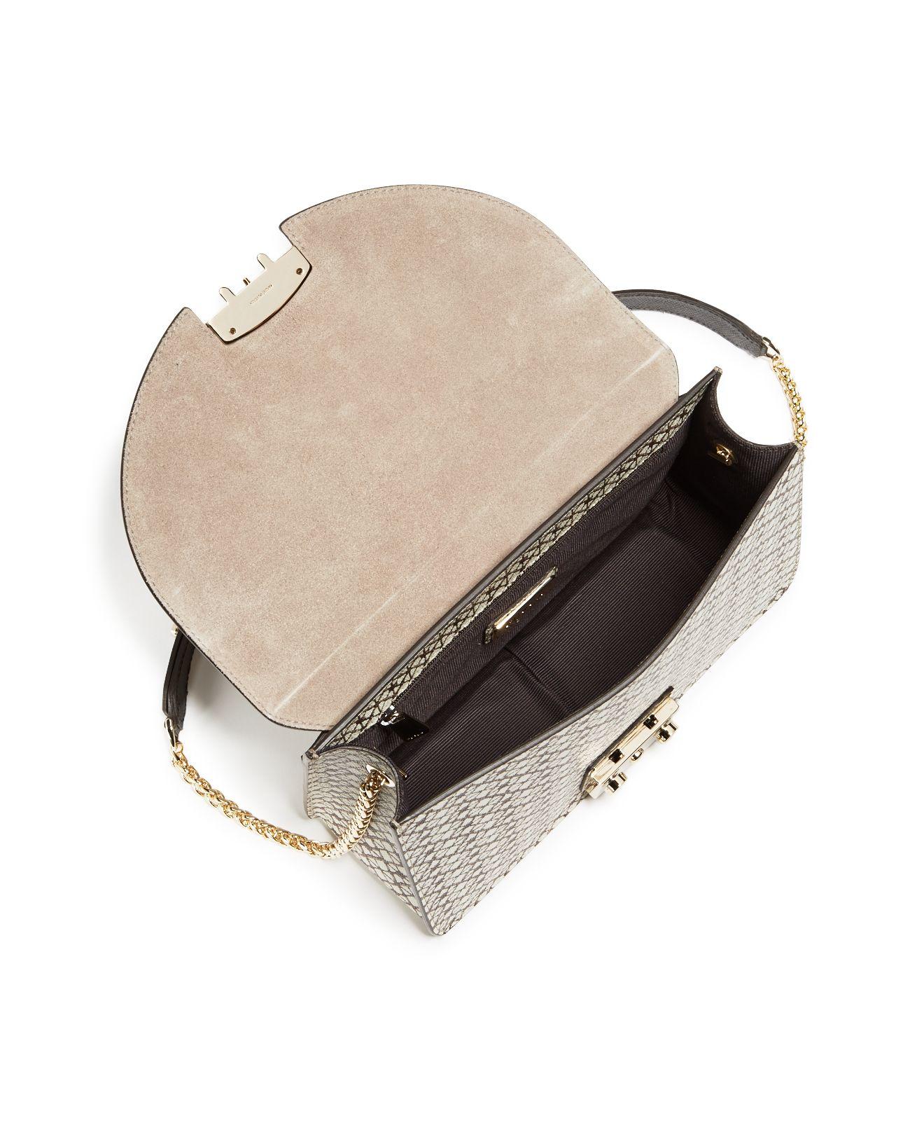 Furla Metropolis Lace Print Small Leather Shoulder Bag Lyst